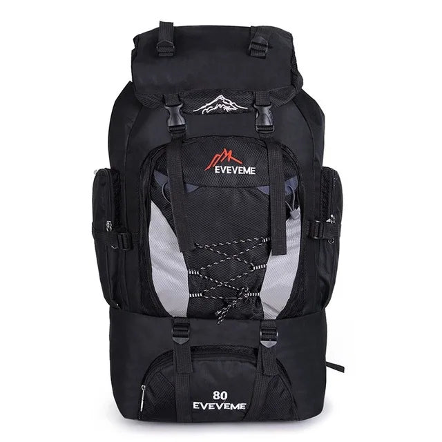 Men's 80L Large Hiking Mountaineering Backpack Climbing Hiking Backpack Camping Backpack Sport Outdoor Rucksack Bag