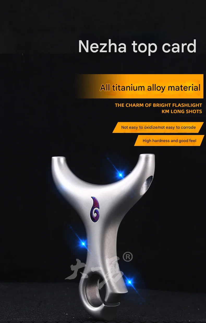 High Quality Titanium Alloy Slingshot Outdoor Hunting Top Card Catapult Tactical Game Professional Slingshot Hunting Accessories