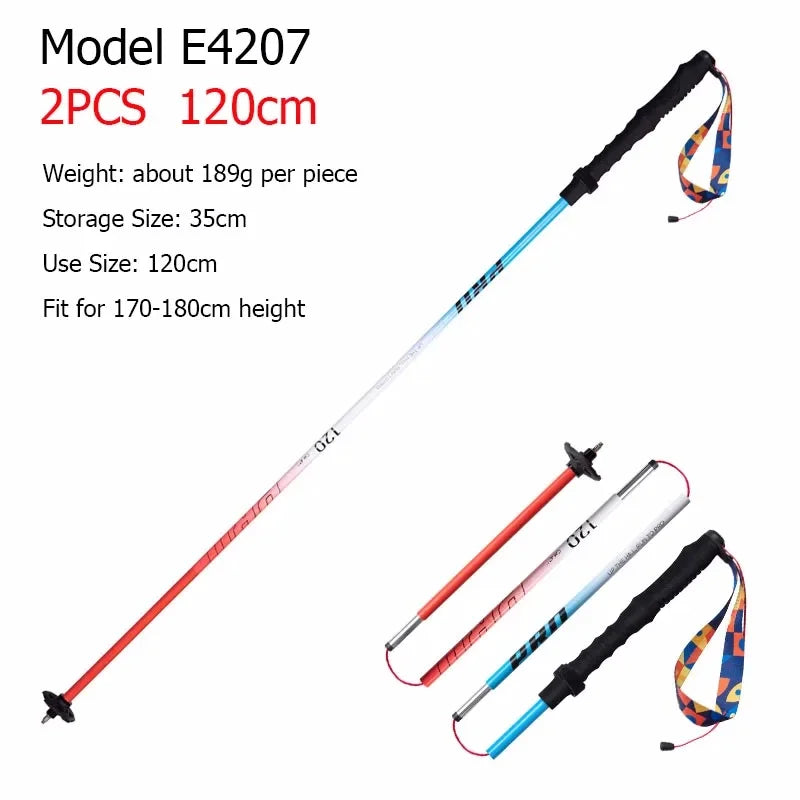 AONIJIE E4201 M-Pole Folding Ultralight Quick Lock Trekking Poles Hiking Pole Race Running Outdoor Walking Stick Carbon Fiber