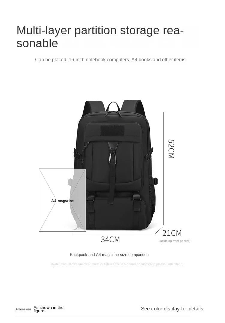 Oulylan Durable Portable Travel Shoulders Pack Versatile Outdoor Practical Climbing Bags Men Lightweight Large Capacity Backpack