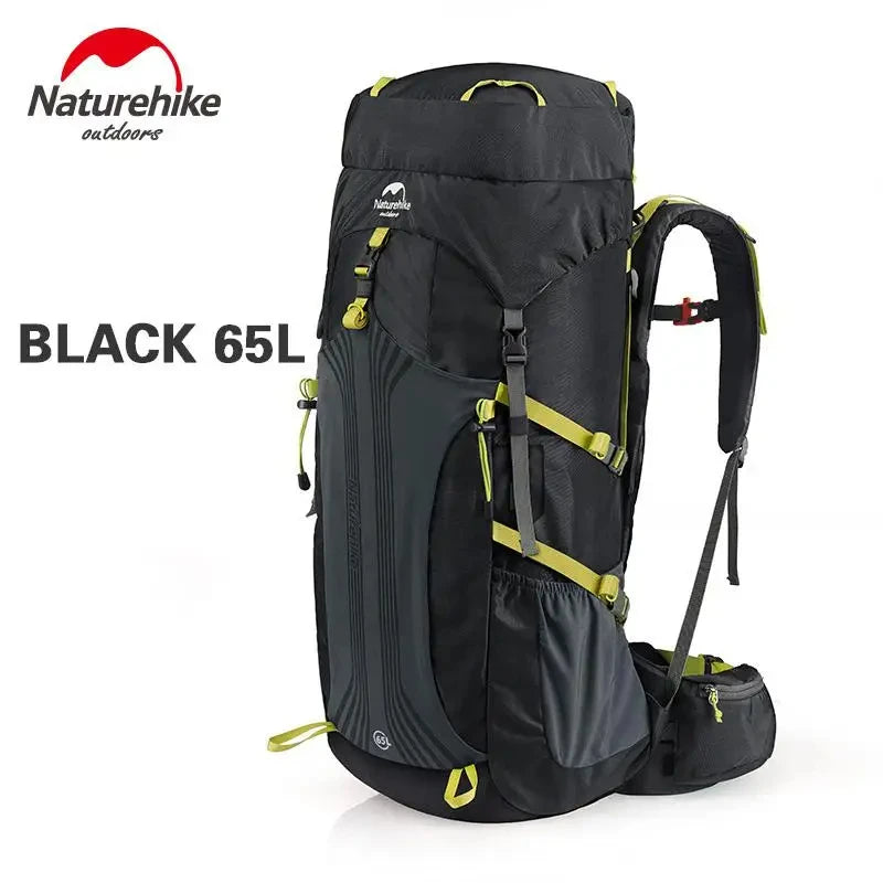 Naturehike Outdoor Hiking Bag Professional Large Capcity Backpack Suspension System Camp Climbing Backpack With Waterproof Cover