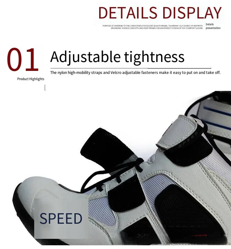 Motorcycle Fall Prevention Boots High Ankle Racing Boots Leather Race Motocross Motorbike Riding Boots Shoes for Women Men Shoe