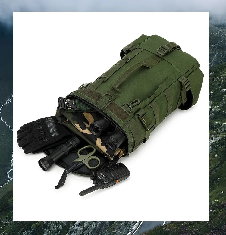 Outdoor Hiking Sports Tactical Backpack Waterproof Riding Fishing Bag Rucksack Men Women Climbing Camping Travel Shoulder Bags