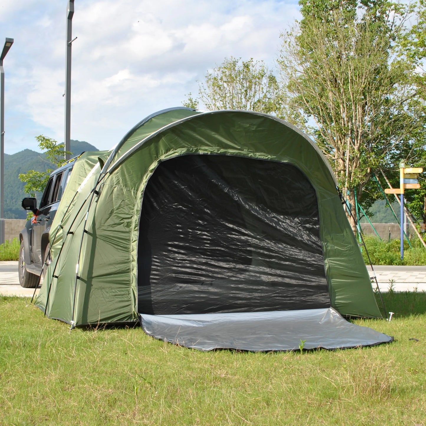 6 Person SUV Tent for Camping Double Layer PU3000mm Waterproof UPF 50+ UV Protection Electric Vehicle Car Tent Multi-use