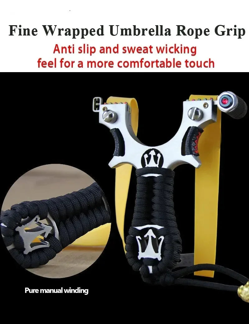 High Quality Outdoor Hunting Shooting Alloy Slingshot with Quality Rubber Band Professional Shooting Game Catapult Tirachinas