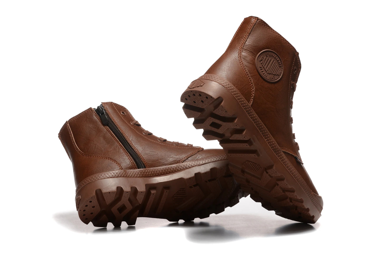 2025 New PALLADIUM Pampa Men Women Soldiers Boots Leather Zipper Ankle Boots Outdoor Dual Purpose Walking Shoes Casual Shoes