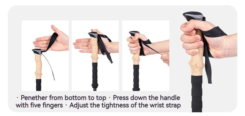 Naturehike Trekking Pole 2pcs 62-135cm 3Sections Carbon Fiber Telescopic Walking Stick Outdoor Hiking Canes Ultralight Climbing