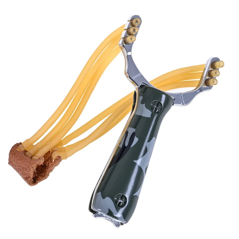 Powerful Sling Shot Aluminium Alloy Slingshot Camouflage Bow Catapult Outdoor Hunting Shooting Professional Slingshot