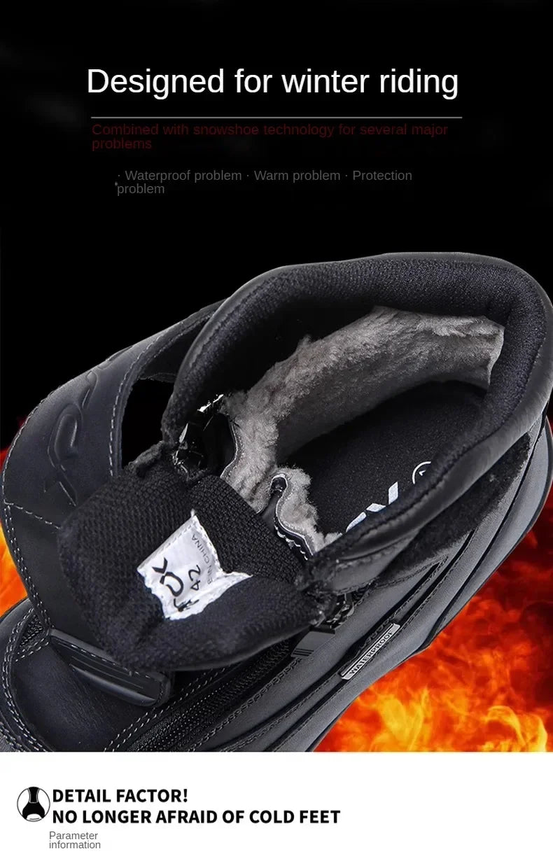 Motorcycle Riding Boots Men's Anti-slip Wear-resistant Locomotive Cycling Shoes Comfort Waterproof Anti-drop Four Seasons