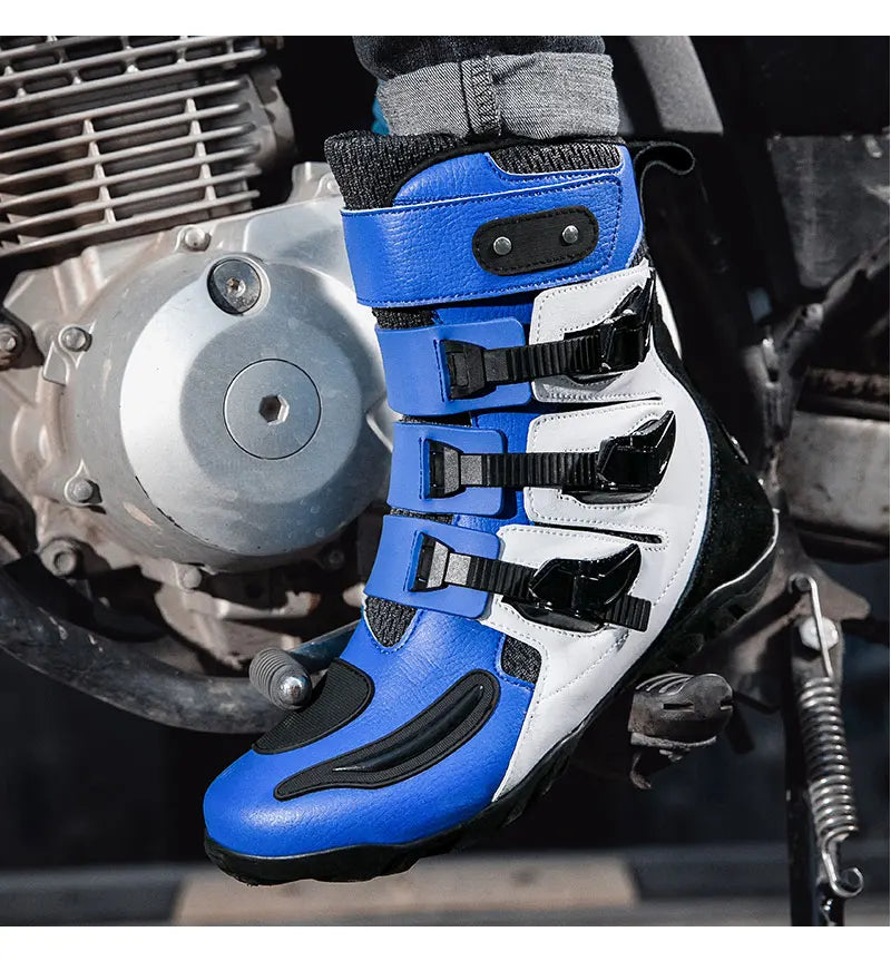 New Motorcycle Boots Men's Outdoor Sports Motocross Protective Boots Motos Slip Resistant Riding Shoes Motorcycle Accessories