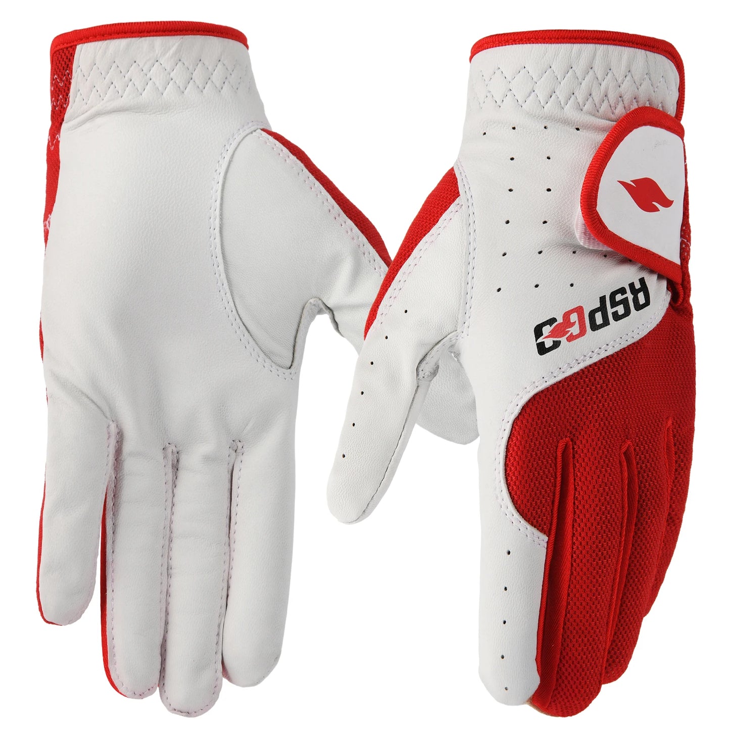 RSPGO Men's and Women's Single Pack Left - Handed Breathable Golf Gloves Crafted from All - Premium Soft Cabretta Leather