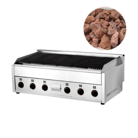 New Design Commercial Gas Lava Rock Charbroiler/gas Barbecue Grill With Lava Rock/gas Bbq With Lava Rock