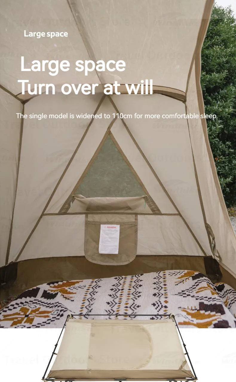 Naturehike A-Type Automatic Tent 1-2P Get Off The Ground Riverside Fishing One Touch Tent Quick Open Camping Bed Tent Waterproof