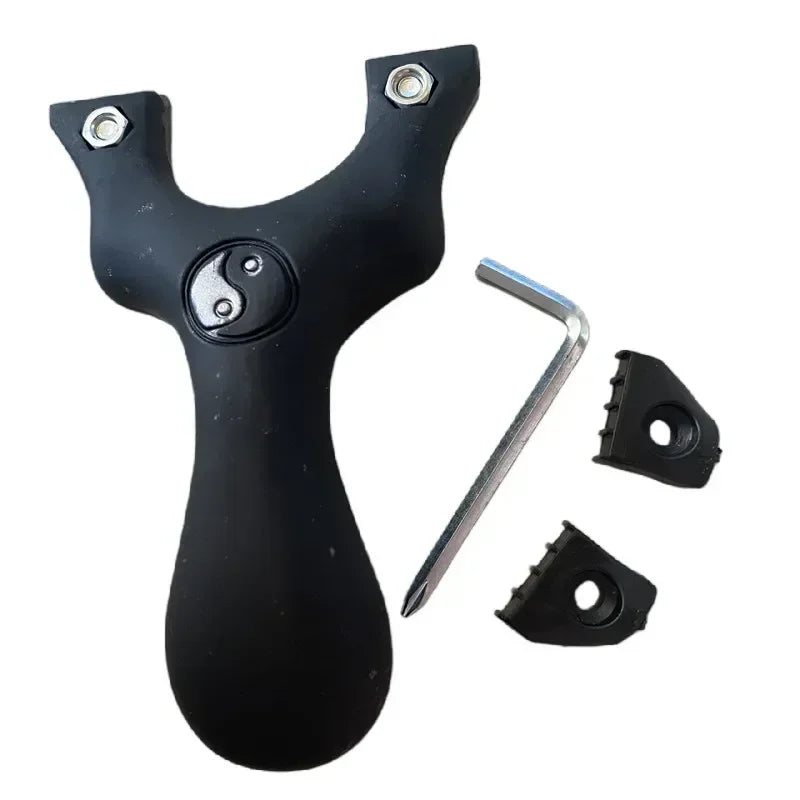 Outdoor Hunting Shooting Catapult Entertainment Accessories Toys Hunting Resin Slingshot Catapult with Flat Rubber Band for Hunt