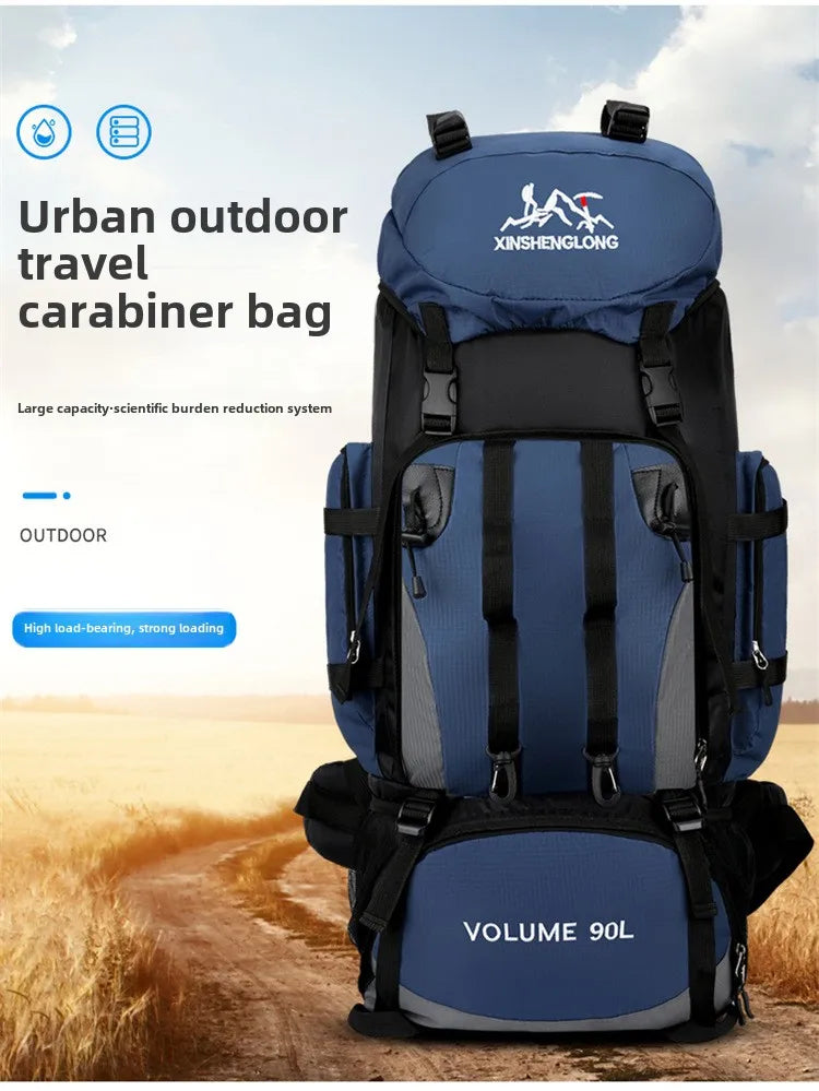 90L Large Capacity Outdoor Hiking Mountaineering Bag Lightweight Backpack Suitable for Hiking Camping Waterproof Travel Bag