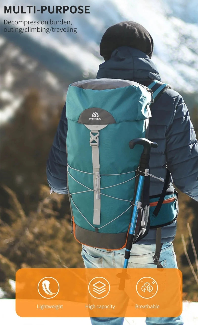 40L Outdoor Mountaineering Bag Waterproof Sports Backpack Lightweight Travel Backpack Hiking Bag Trekking Backpack for Men