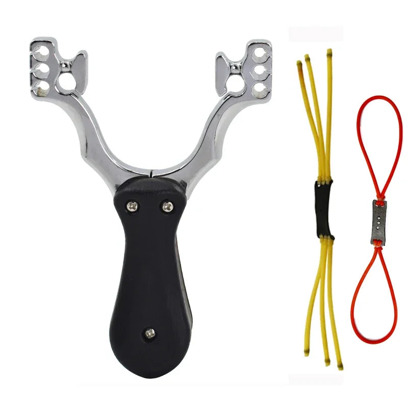 Alloy Large Bow Head High Power Foldable Slingshot Multifunctional Hunting Shooting Sling Outdoor Precision Hunting Tool