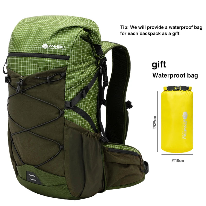 Anmeilu Mountaineering Backpack 30L Large Capacity Men Women Outdoor Travel Hiking Off-road Lightweight Sports Backpack