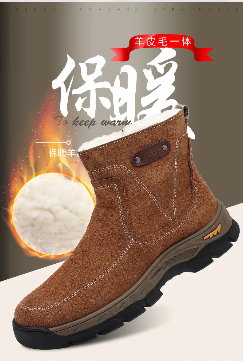 Winter Wool All-in-one Snow Boots Moto Boots Riding Shoes Motorbike Riding Ankle Type Shoes Protective Boots Botas Moto