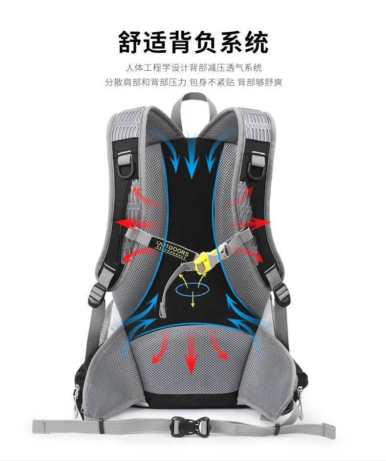 Rainproof Backpack,Outdoor Hiking And Mountain Climbing, Large Capacity, 25l, B228