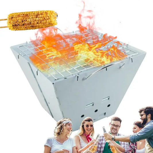 Folding Camping Stove Foldable Stove Burner Camping Grill Camping Stove Safe Outdoor Cooking Compact & Easy Storage