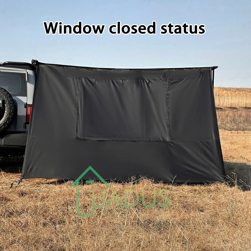 Car Side Tent Blackout With Mesh Windows Mounted Awning Waterproof Shelter UV Protection Camping Canopy Portable For Outdoor