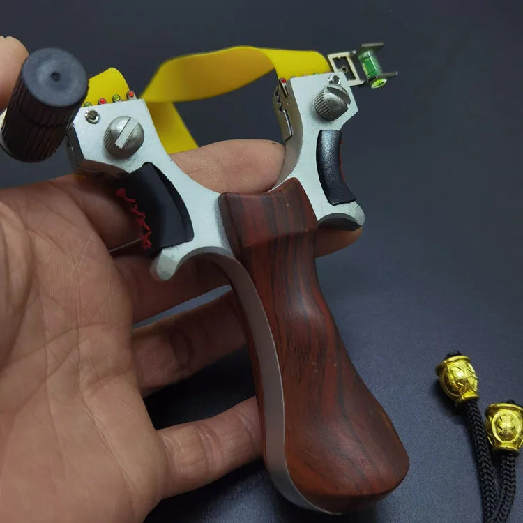 Laser Infrared Aiming Resin Slingshot Hunting Catapult with Flat Rubber Band Professional Outdoor Sports Game Catapult Sling Toy