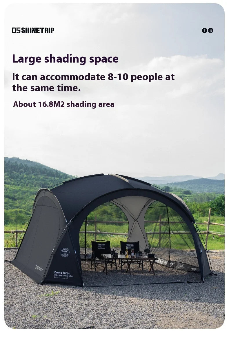 Mountain Fun Tent Outdoor Dome Canopy Oversized Awning Sun Protection Camping Equipment Camping Windproof Can Expand The Dome