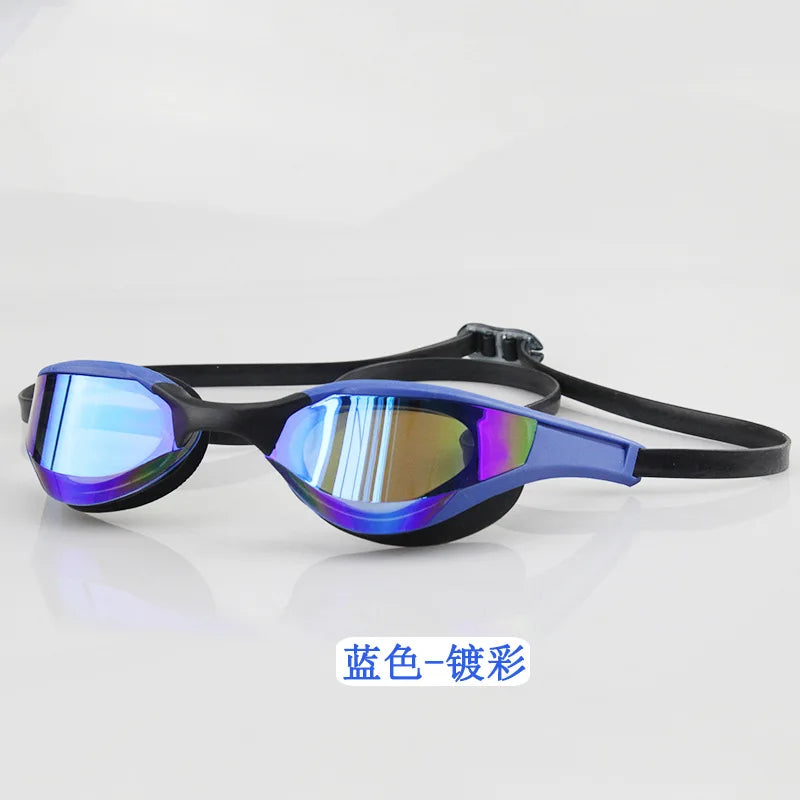 High-end Comfort Racing Color-Plated Swimming Goggles Adult Universal Waterproof and Anti-fog Pool Swimming Diving Goggles