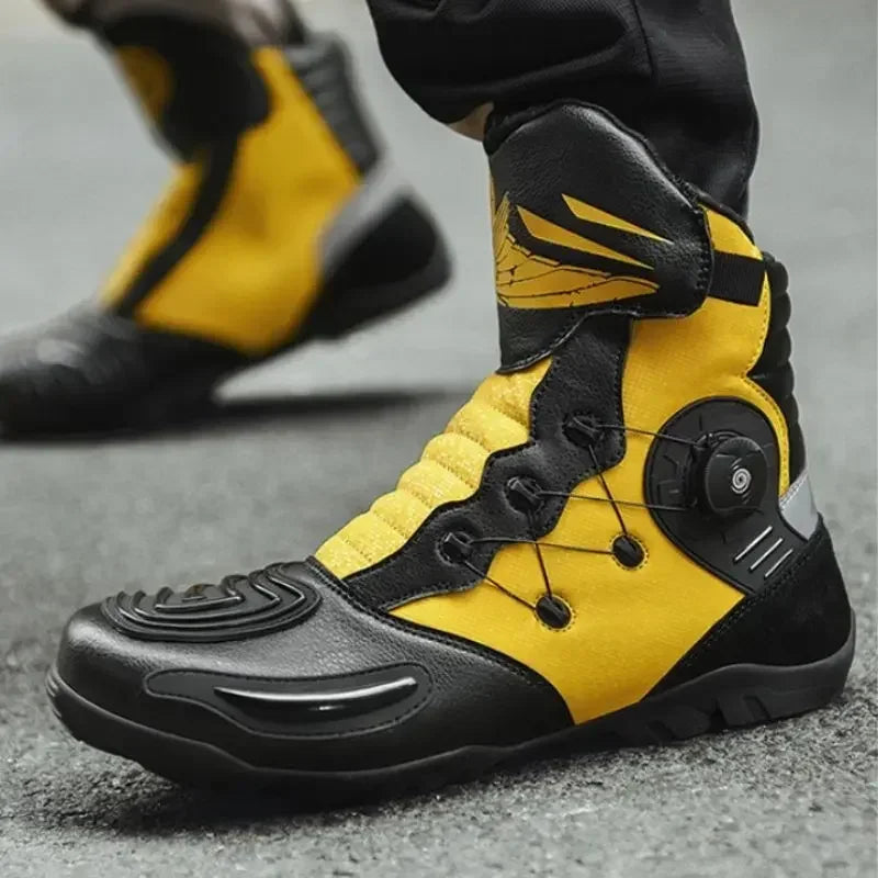 Motorcycle Boots Waterproof Retro Enduro Equipment Motorcycle Boots Leather Motorcyclist Riding Shoes Botas Para Moto Mens