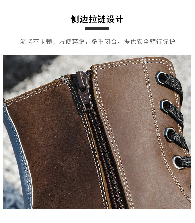 Motorcycle Riding Boots High Top Motorcycle Boots Breathable Anti Fall Knight Equipment Road Racing Boots Motocross Shoes 35-46