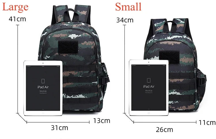 Children Tactical Backpack Small Student School Bag Kids Outdoor Hiking Travel Sports Backpack Summer Camp Camouflage Rucksack