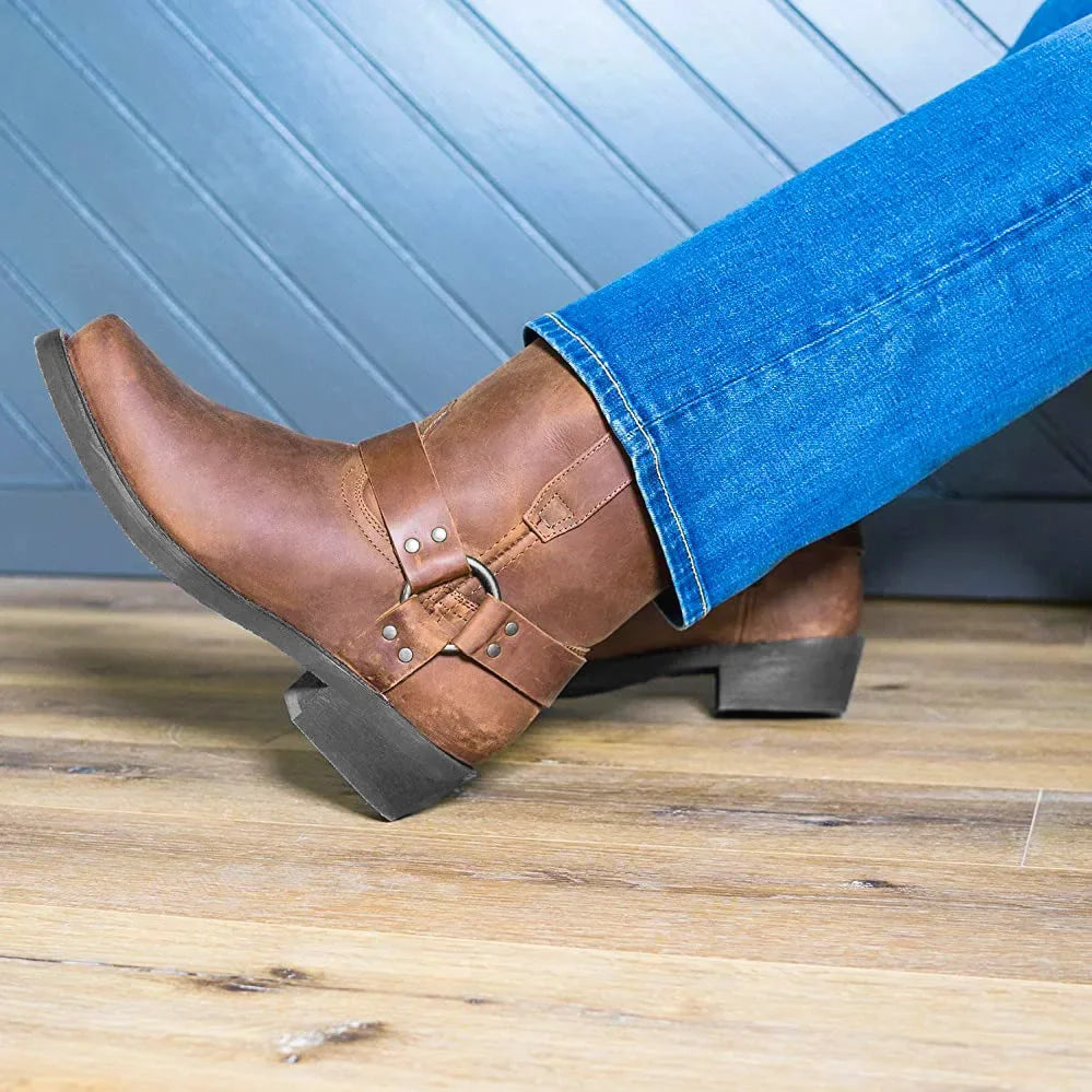 Size 39-48 Couple Double Zipper Motorcycle Men Boots Waterproof Riding Motor Boots Motorcycle Boots Men Woman