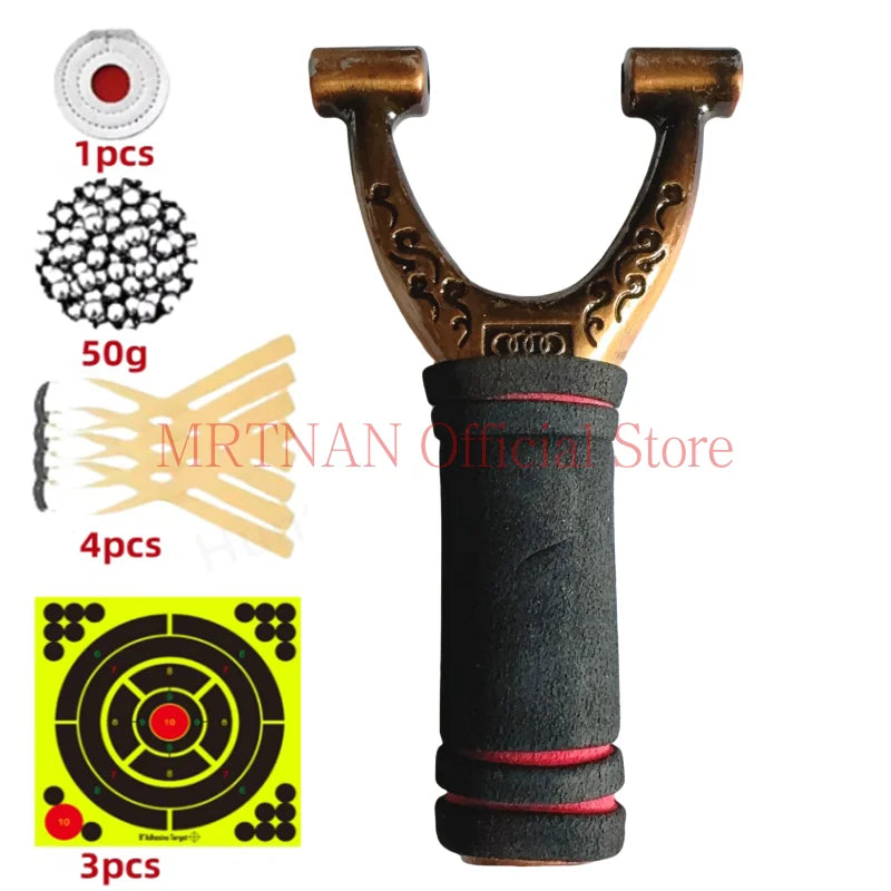 Outdoor Shooting Alloy Slingshot Rubber Band Outdoor Hunting Sling Shot Competition Slingshot Catapult Game Toys