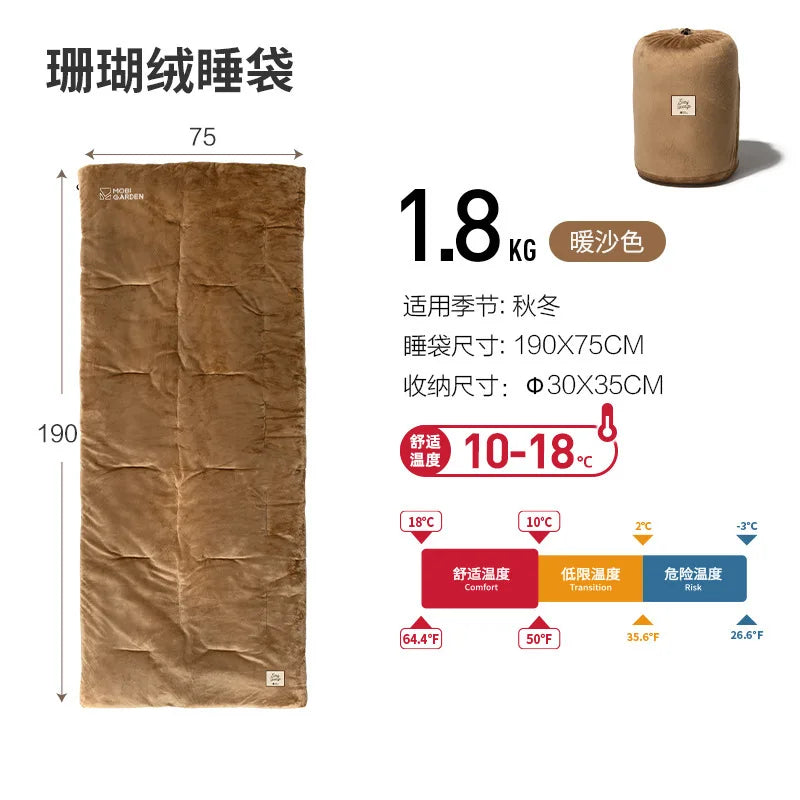 Outdoor Adventure Sleeping Bag For Camping Hiking Waterproof Warm Ultralight Portable Envelope Equipment