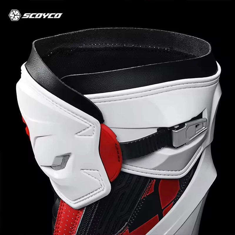 SCOYCO Motorcycle Racing Boots Unisex Waterproof Motorbike Boot Anti Fall Slip Resistant Biker For Protection Motocross Footwear