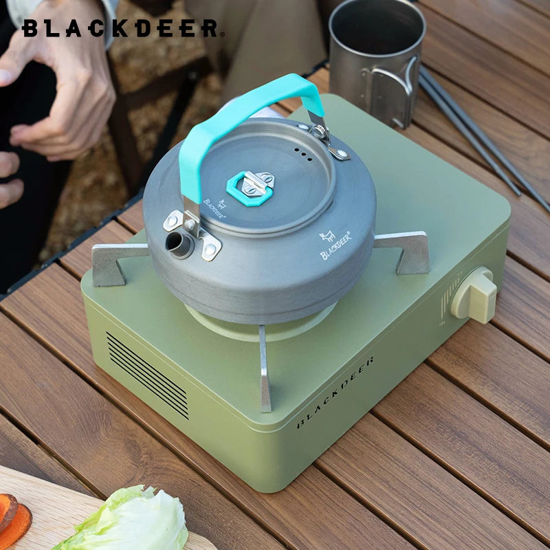 BLACKDEER Outdoor Cassette Barbecue Grill Camping Picnic Gas Heating Stove Oven Furnace Cooktop Roasting Plate Pan BBQ Burner