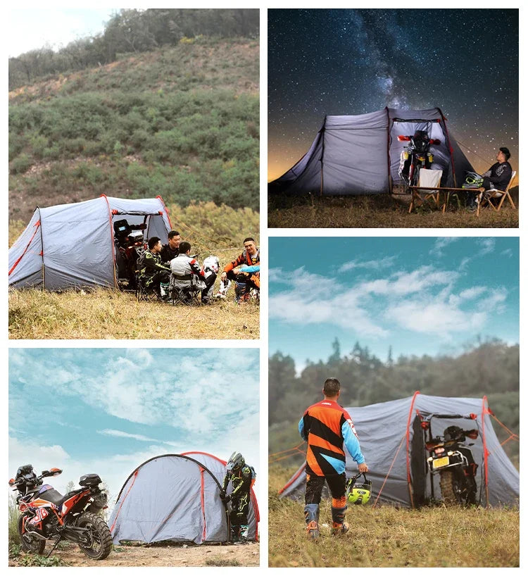 1 - 2 Person Tent  Camping Travel Tent Motorcycle Waterproof and Windproof Strong Outdoor Trekking Fast Delivery Ultralight