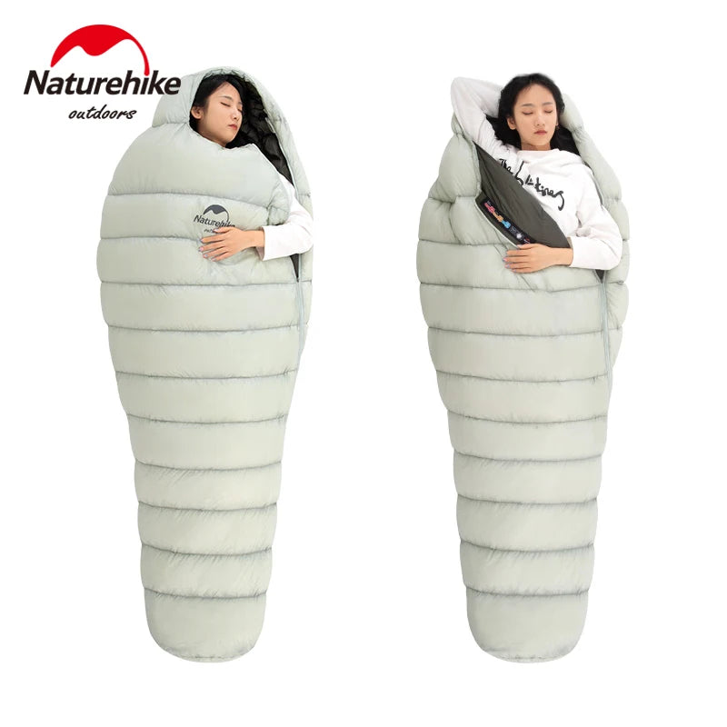 Naturehike Goose Down sleeping bags camping Ultralight Winter Gear Supplies Travel Waterproof folding Comfortable Tourism bag