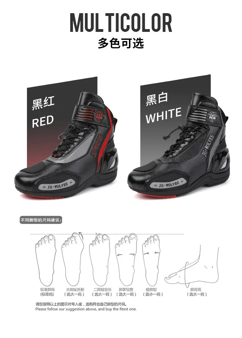 Motorcycle Shoes Men Off-road Adventure Motocross Low Boots  Retro Black Riding Shoes Rubber Sole Waterproof Motorcyclist Shoes