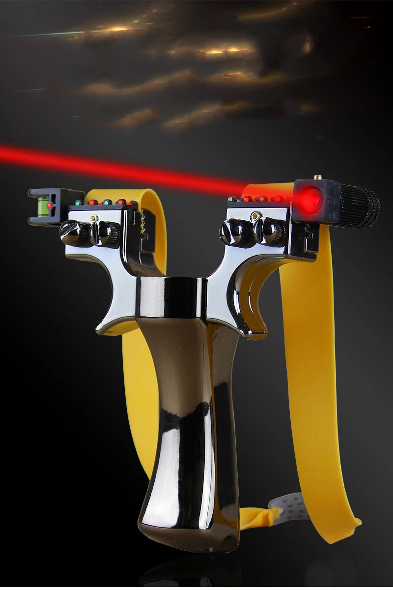 High Precision Slingshot with Laser Spirit Level Fast Press Bow Catapult Outdoor Sports Hunting Accessories Sling Shot Рогатка