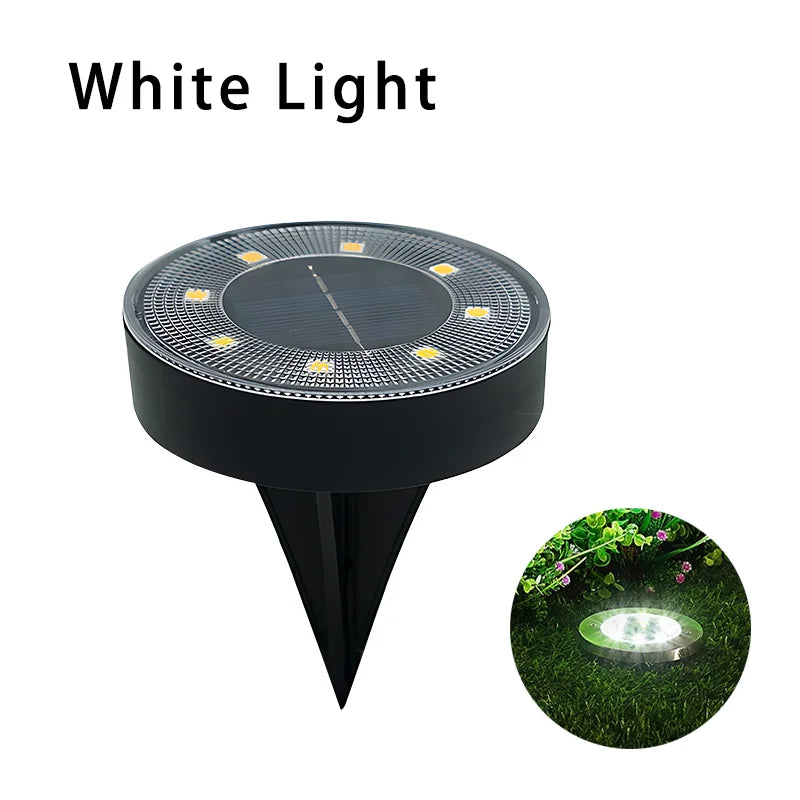 1-8PCS LED Outdoor Solar Power Floor Lamps Waterproof Underground Lamps for Lawn Decoration Garden Courtyar Decoration Lamp