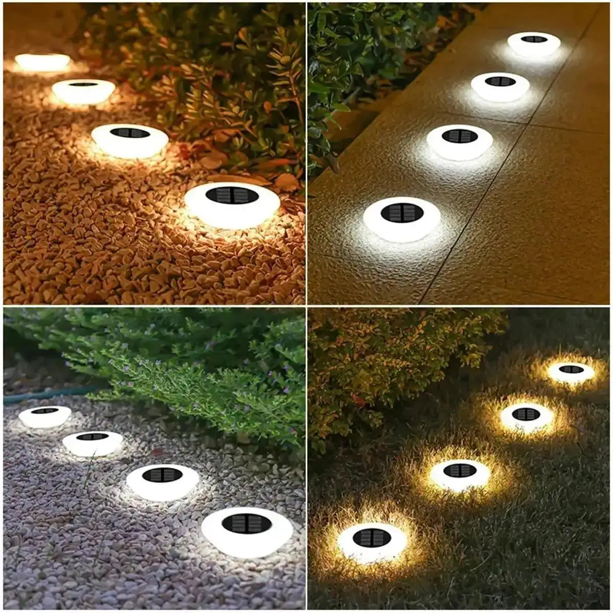 Solar Ground Light Lamp Outdoor Rechargeable Led Waterproof Park Landscape Floor Garden Lamps Decorative Powered Decoration Lawn