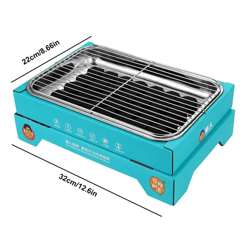 Portable Charcoal Grill Disposables Charcoal Compact Charcoal Grills Camping Accessories Portable Barbecue Grill Disposables BBQ
