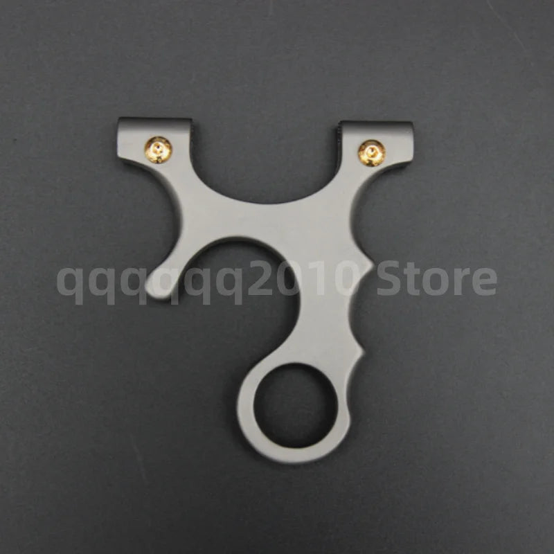Titanium Alloy TC21 Slingshot New Hunting catapult with Flat Rubber Band Sling shot