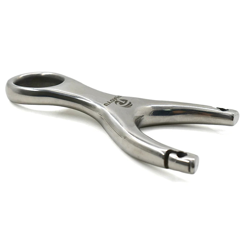 Stainless Steel Slingshot Metal Slingshot Catapult Powerful Hunting Equipment Portable Shooting Leisure Toy With Rubber Band