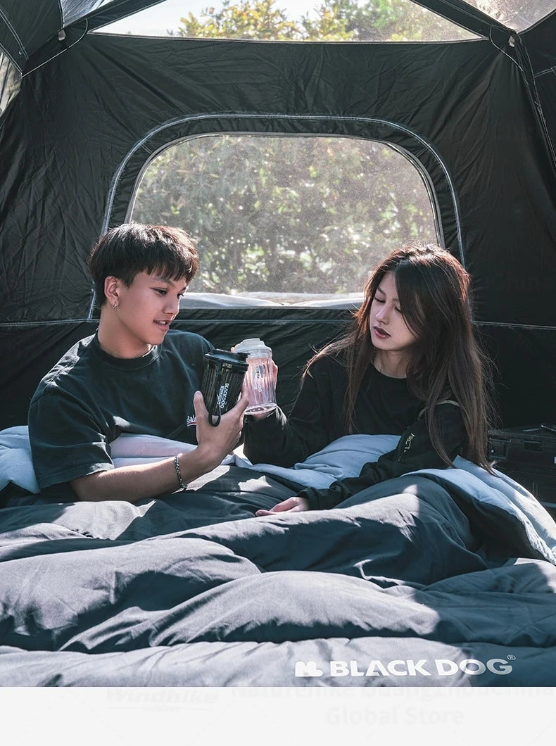 Naturehike BLACKDOG Envelope Sleeping Bag Double Spring Autumn Quilt 210T Camping Ultralight Outdoor Travel Adult Sleeping Bag