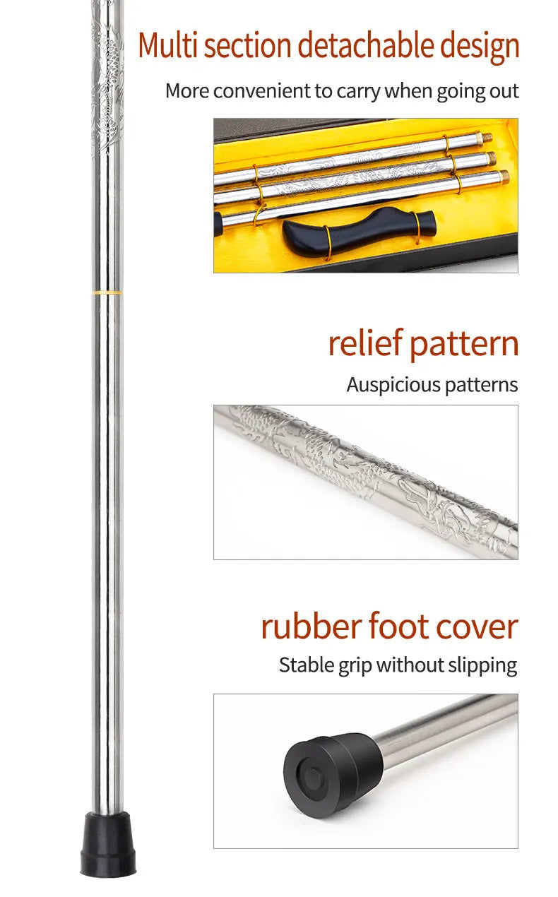 TiTo Titanium Alloy Telescopic Walking Stick For The Elderly Mothers Fathers  Ultralight Trekking Poles Camping Hiking Stick