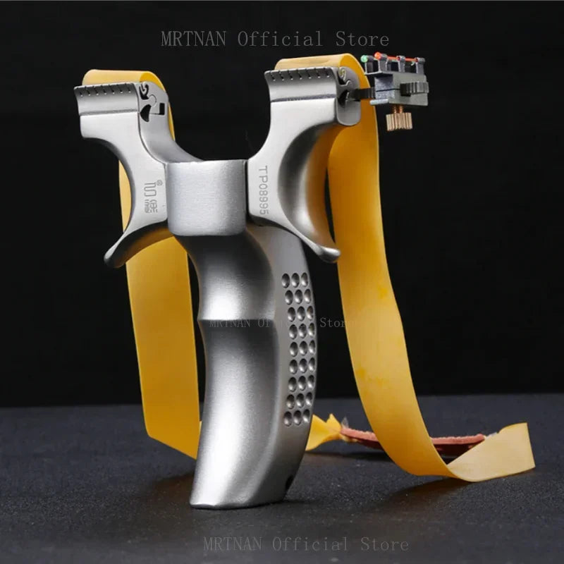 Powerful Metal Slingshot Precise Aiming Catapult Outdoor Hunting Shooting Slingshot Rubber Band Outdoor tool