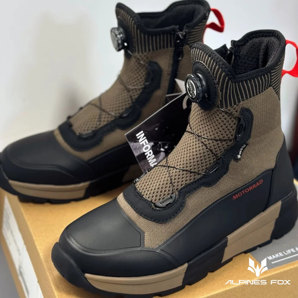 Men Motorcycle Boots Breathable Anti-fall Rider Road Racing Casual Shoes for Motorrad Gear Shift Rubber Sole Motorbike Shoes